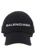 Balenciaga Logo-Embroidered Baseball Cap — Black