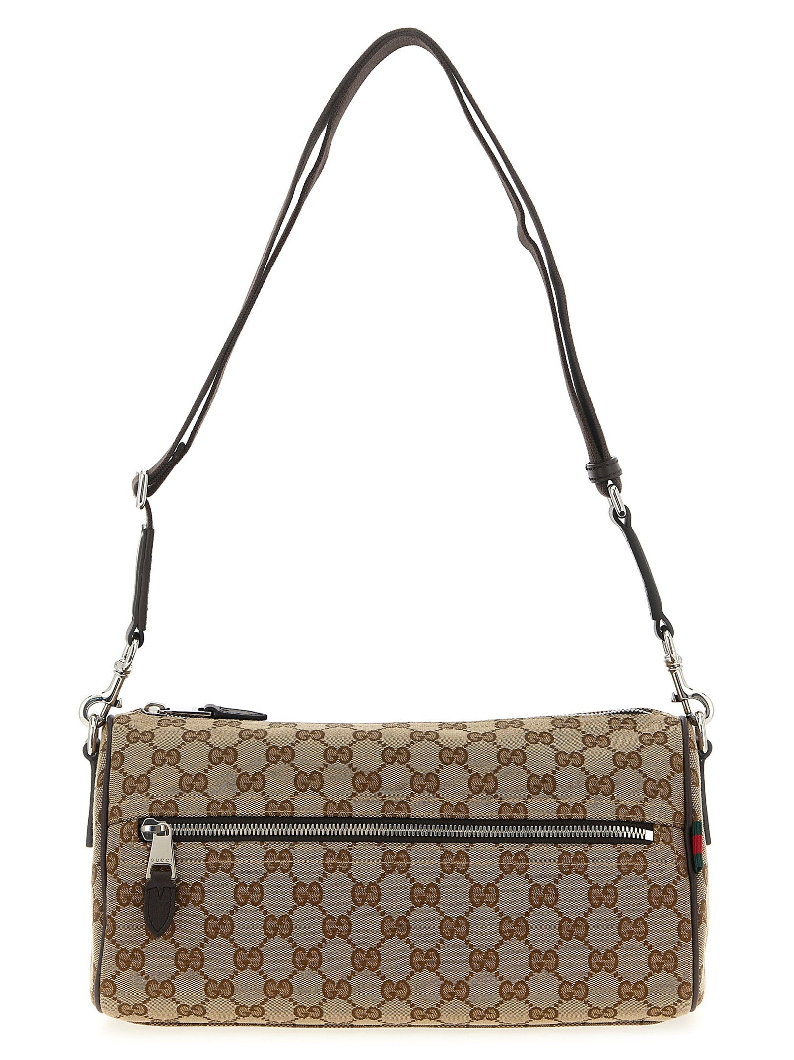 Gucci GG Fabric Shoulder Bag — Beige