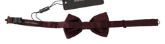 Men's Silk Polka Dot Adjustable Neck Bow Tie Papillon Brown