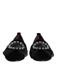 Men's Black Vaticano Crystal Ribbon Slip On Shoes Cotton