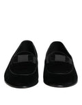 Men's Velvet Loafer Black Cotton Viscose