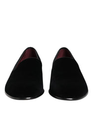 Men's Velvet Loafer Black Viscose Cotton