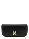 Alexander McQueen Skull Flower Crossbody Bag — black