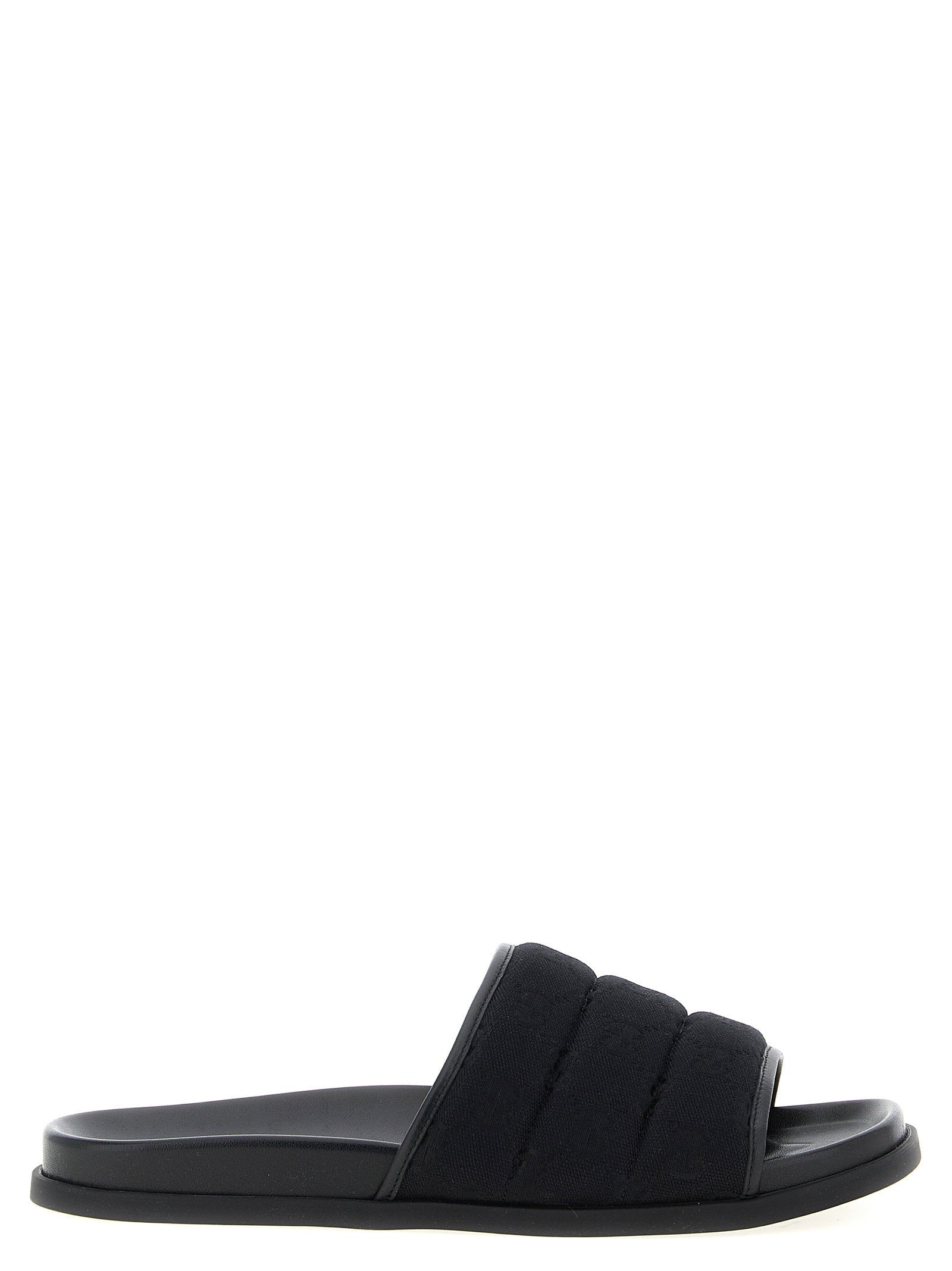 Gucci Padded GG Fabric Slides — Black