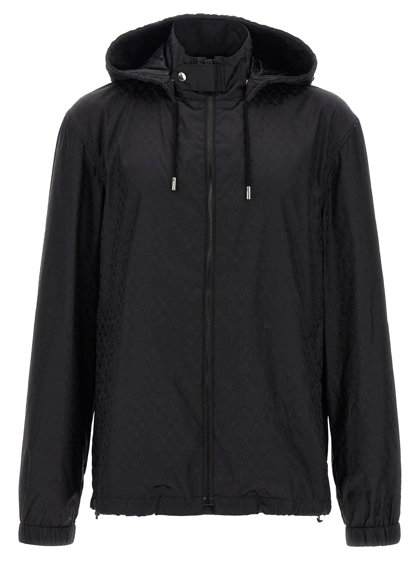 Alexander McQueen Skull Jacquard Nylon Jacket — Black