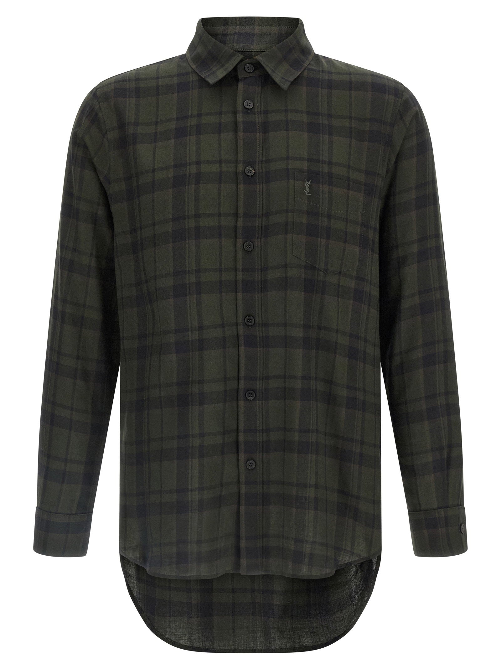 Saint Laurent Cassandre Shirt — Olive