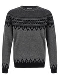 Alexander McQueen Skull Jacquard Wool Sweater — Charcoal
