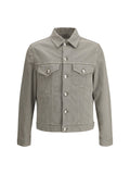 Brunello Cucinelli Cotton Denim Jacket — Gray