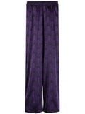 Ozwald Boateng Geometric-Print Silk Trousers — Purple