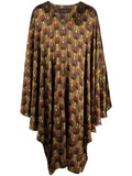Ozwald Boateng Geometric-Print Silk Tunic — Yellow