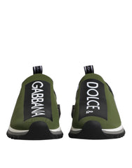 Green Logo Low Top Sorrento Men Sneakers Shoes Nylon Elastane Viscose Pu