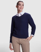 Jersey de mujer con escote de pico en punto fino Vetonek