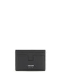 Tom Ford Grained Calfskin Card Case — Black