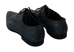 Men's Blue Python Leather Snakeskin Shoes