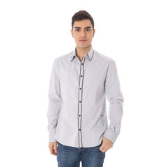 Azzurro Cotton Men Shirt Blue