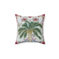 Tropical Garden Palm Throw Pillow