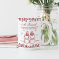 Personalizado Nunca caminamos solos Flores Retro 2-5 caracteres Taza de cerámica retro con nombres Regalo de cumpleaños para la mejor amiga Dama de honor
