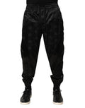 Black Logo Dg Print Men Jogger Sweatpants Pants Nylon