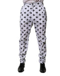 Men's Logo-Print Polyester Trousers White