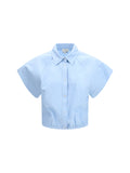 Jacob Cohen Striped Viscose-Linen Canvas Shirt — Blue