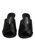 Women's Black Keira Baroque High Heel Sandals Shoes Viscose Silk