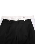 Men's Wool-Blend Trousers Black Spandex