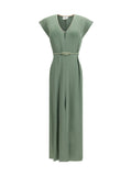 Forte_forte Long Kaftan Dress — Green