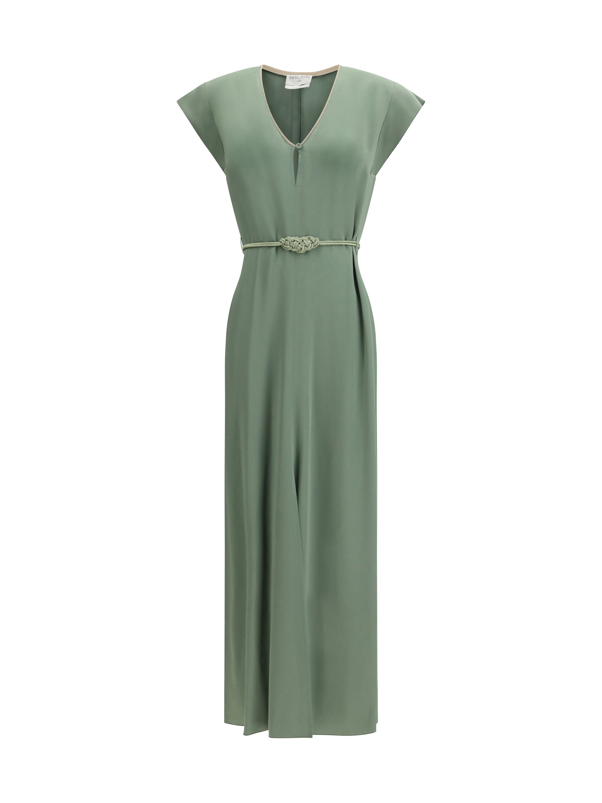 Forte_forte Long Kaftan Dress — Green