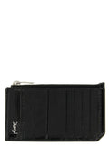 Saint Laurent Tiny Cassandre Card Case — Black