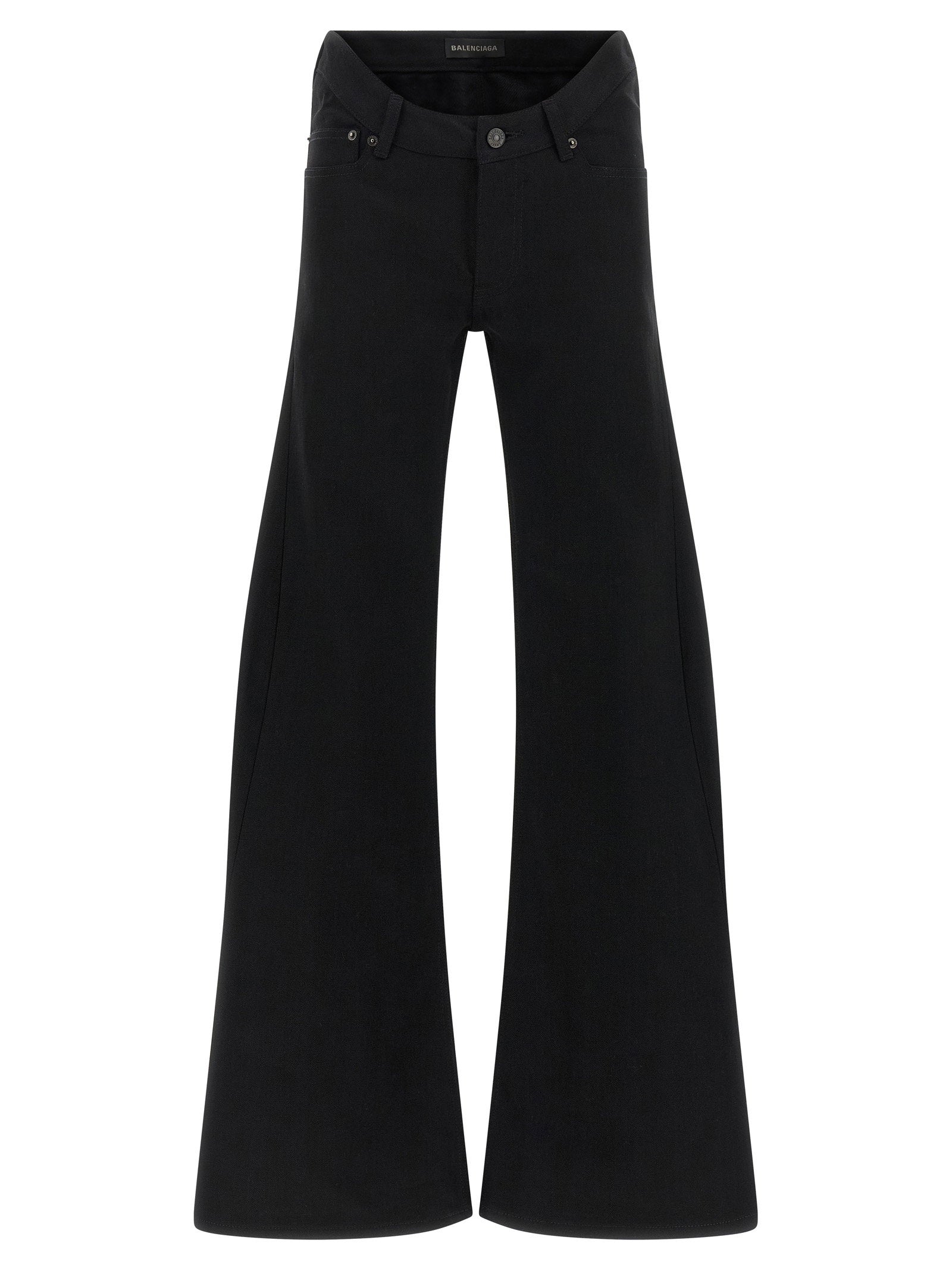 Balenciaga Wide Flared Leg Jeans — Black