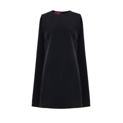 Women's Black Wool Casual Dress
