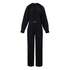 Women's Black Wool Jumpsuit