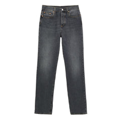 Women's Gray Cotton Relaxed Fit Jeans Clothing