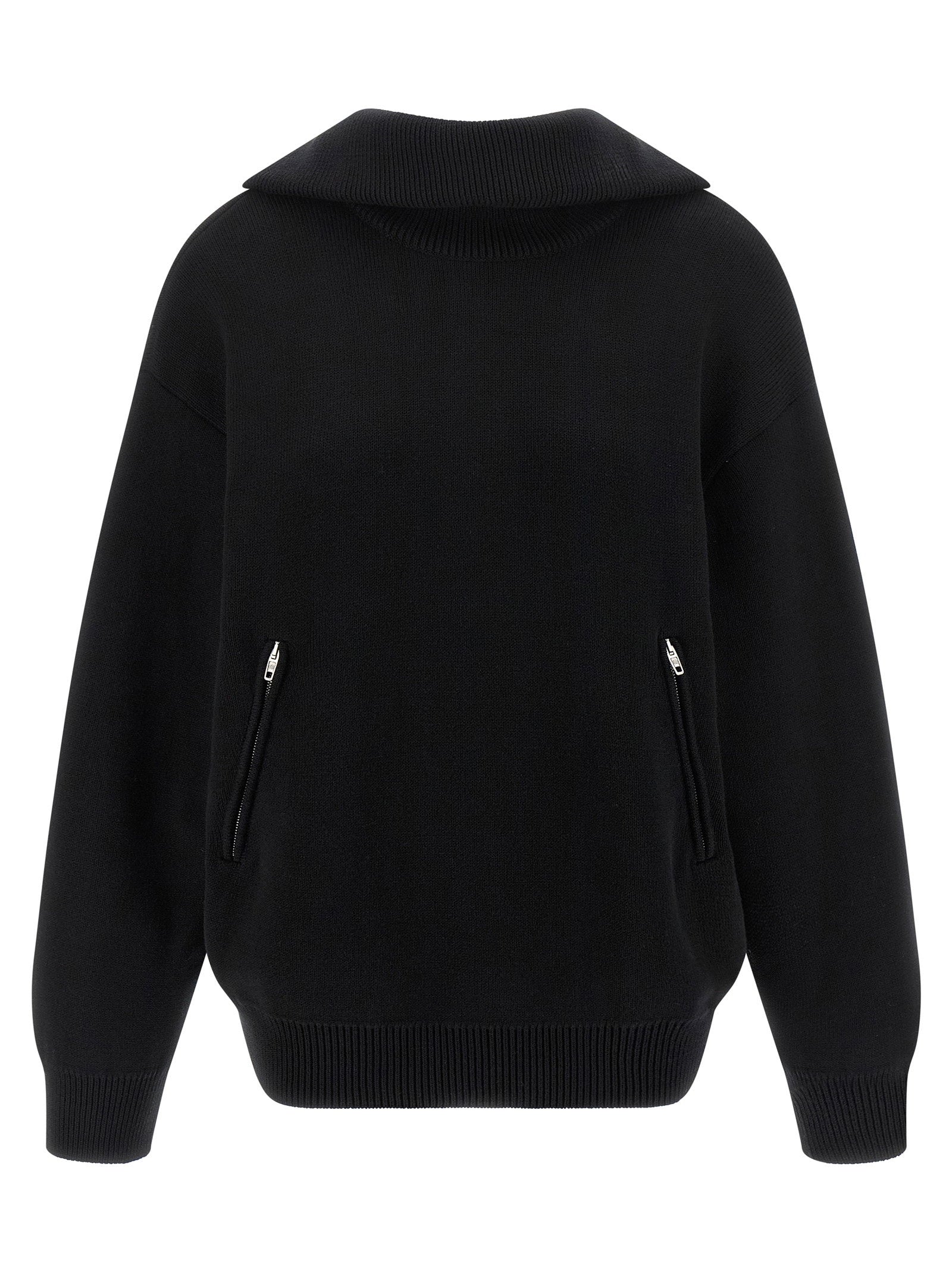 Balenciaga Back-to-Front Cotton Sweater — Black