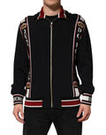 Men's Black Dg King Full Zip Sweatshirt Sweater Rayon Elastane Clothing