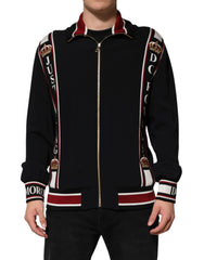 Men's Black Dg King Full Zip Sweatshirt Sweater Rayon Elastane Clothing