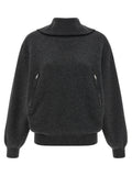 Balenciaga Back-to-Front Wool Knit Sweater — charcoal
