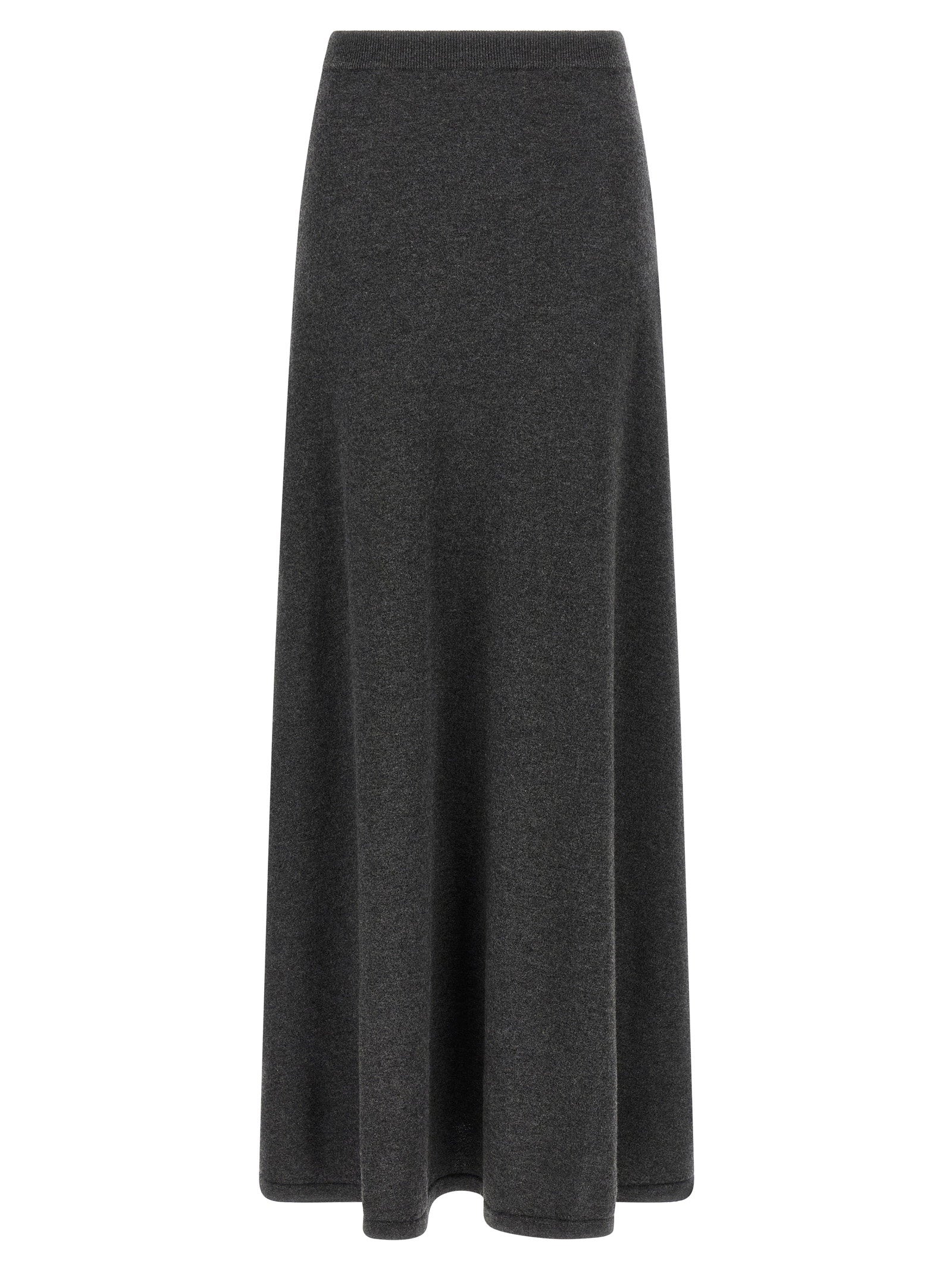 Balenciaga Wool Knit Maxi Skirt — Charcoal