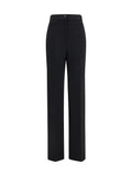 Valentino Wool Flare Trousers — Black