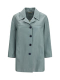 Chloé Lambskin Leather Jacket — Gray