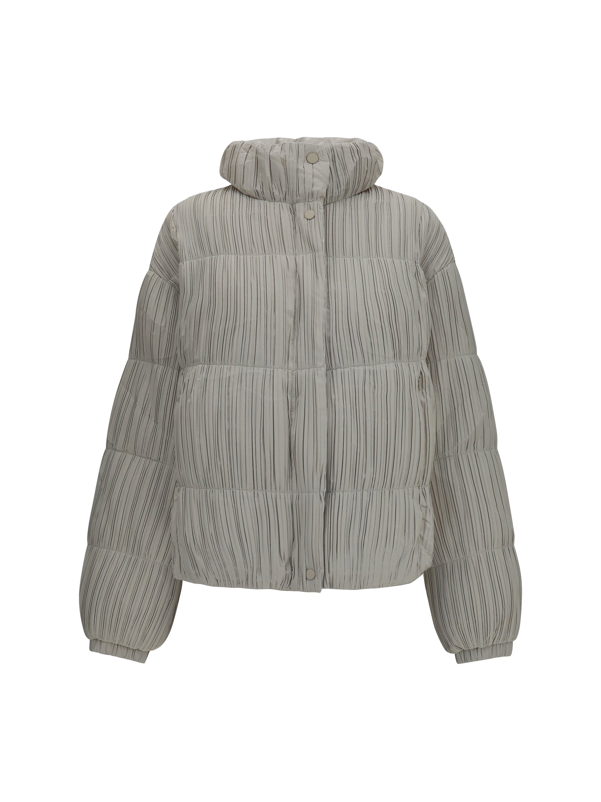 Gongdid Design Reversible High-Neck Puffer Down Jacket — Beige