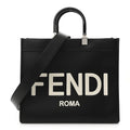 Fendi Vitello King Plexiglass Medium Fendi Sunshine Shopper Tote Black White