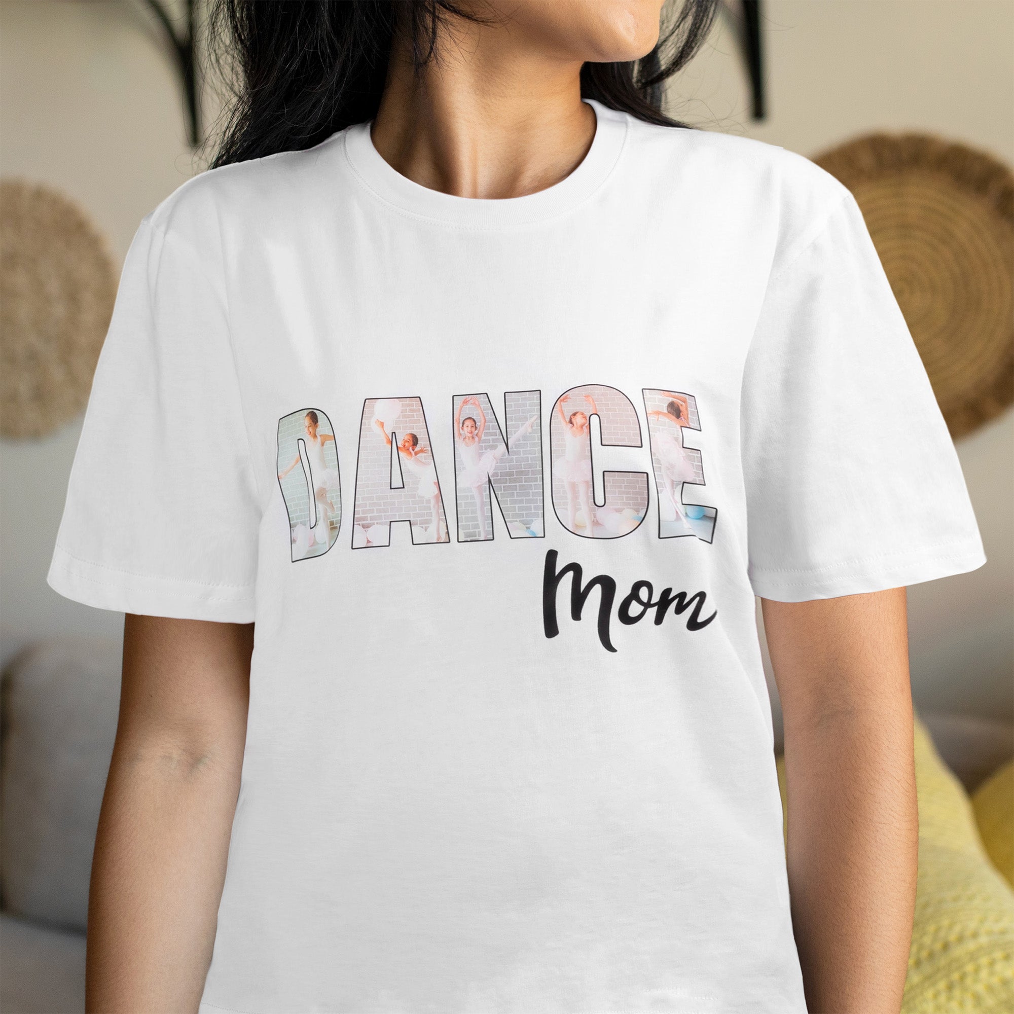 Personalizado 5 Fotos Collage Danza Mamá Cheer Camiseta Sudadera Sudadera con capucha con título Cumpleaños Equipo Regalo para Amante de la Danza Mujeres