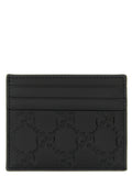 Gucci GG Embossed Leather Card Case — Black