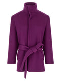 Saint Laurent Double-Face Wool Coat — Purple