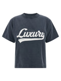 Balenciaga Embroidered Logo T-shirt — Charcoal
