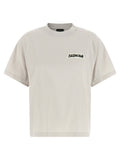Balenciaga Logo-Print T-Shirt — Off-White