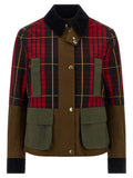 Alexander McQueen Patchwork Tartan Jacket — Olive