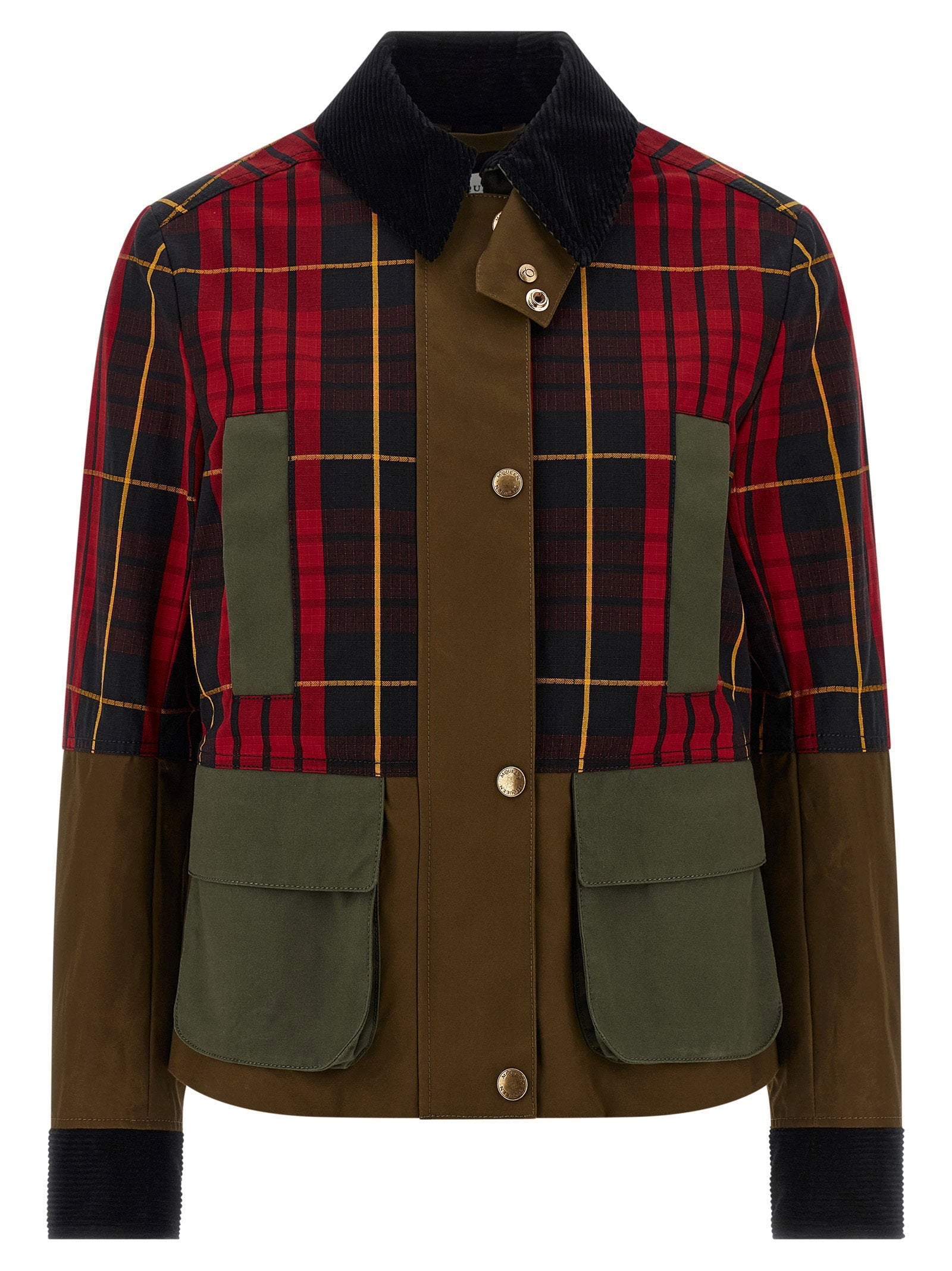 Alexander McQueen Patchwork Tartan Jacket — Olive