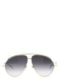 Gucci Gradient Lens Aviator Sunglasses — Gold